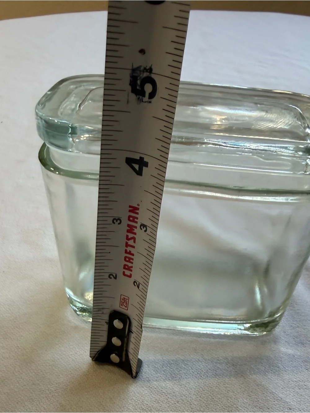VTG Clear Glass Rectangular Storage Jar with sealed Lid - Transparent